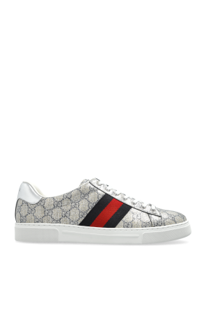 【関税&送料込】Gucci White Gg Fabric And Suede Re-Motion Sn Gucci GG Logo White Leather And Embroidered Canvas Platform